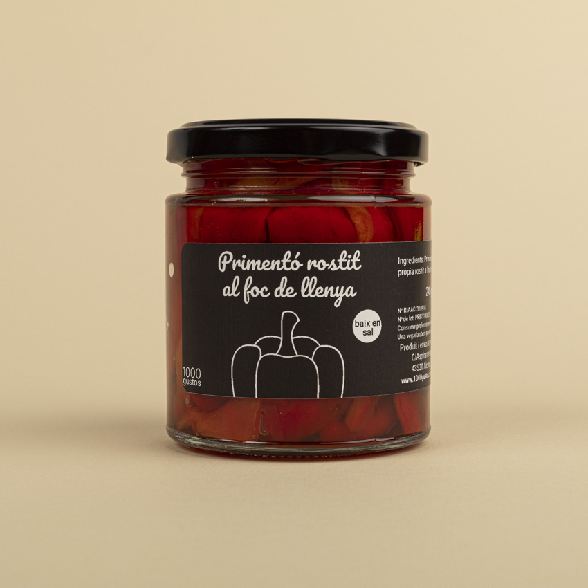 Primentó rostit al foc de llenya